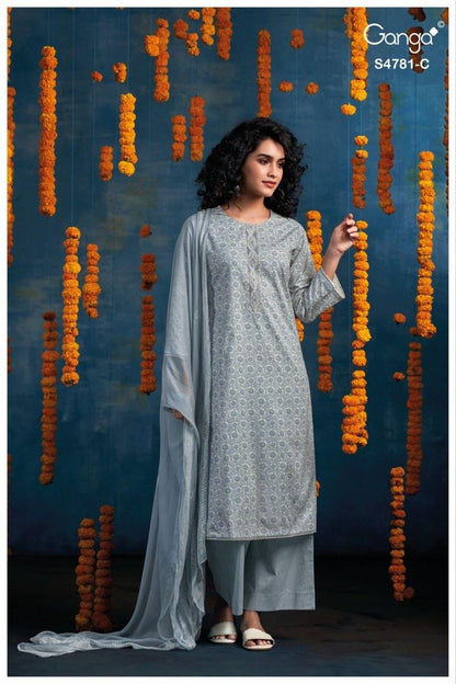 Elise 4781 Ganga Cotton Pant Style Suits Wholesaler India