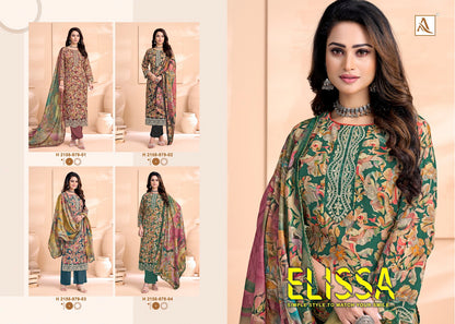 Elissa Alok Pure Cotton Karachi Salwar Suits Supplier India