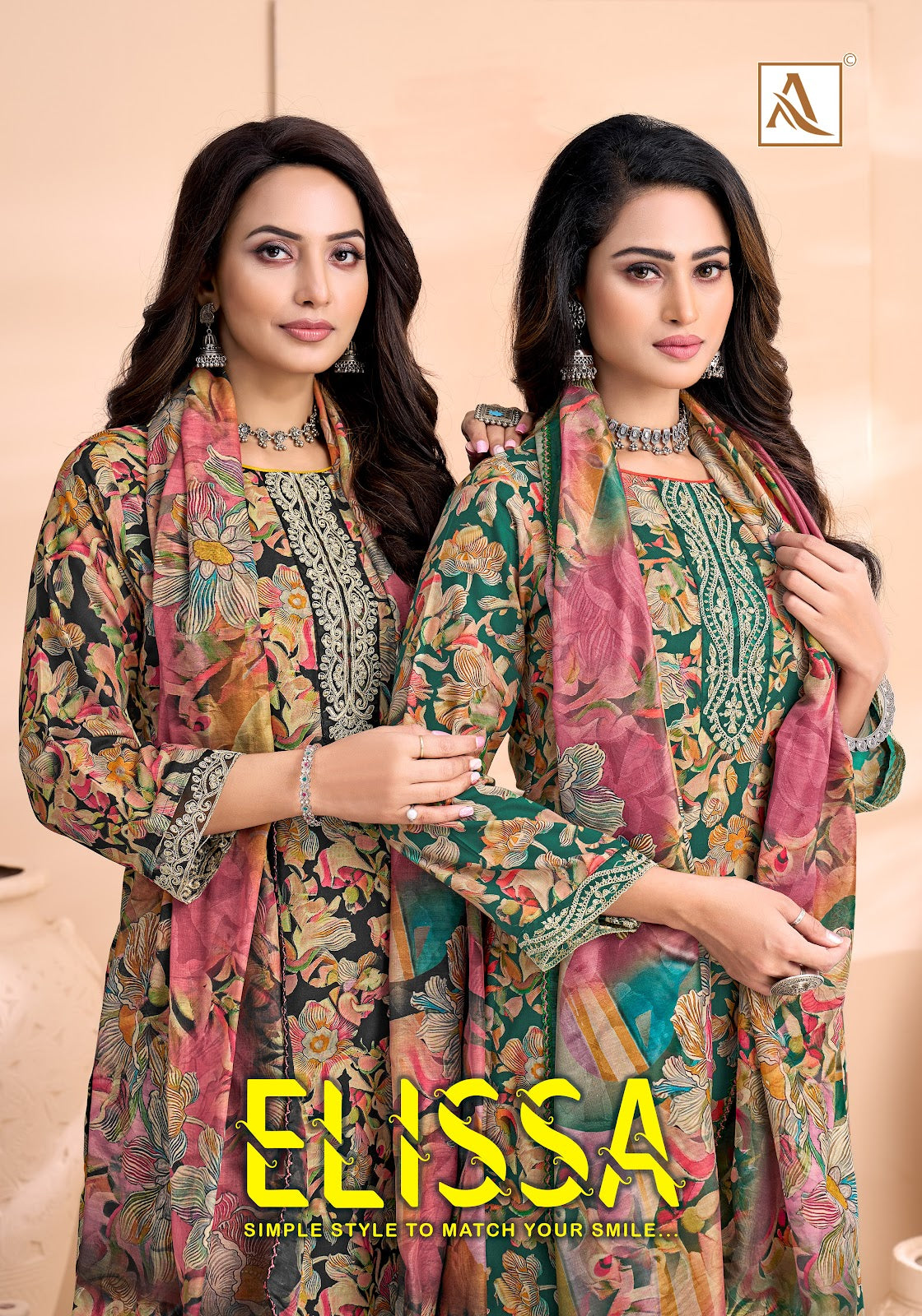 Elissa Alok Pure Cotton Karachi Salwar Suits Supplier India