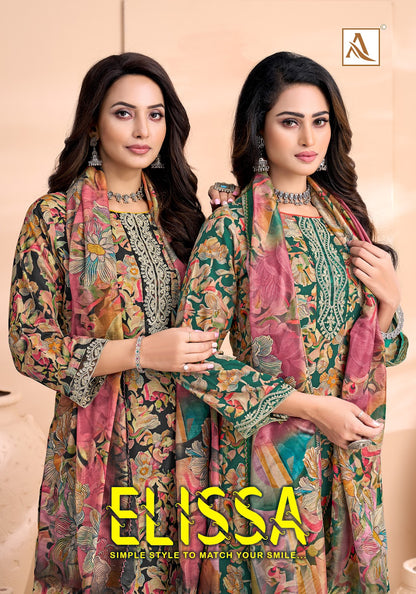 Elissa Alok Pure Cotton Karachi Salwar Suits Supplier India