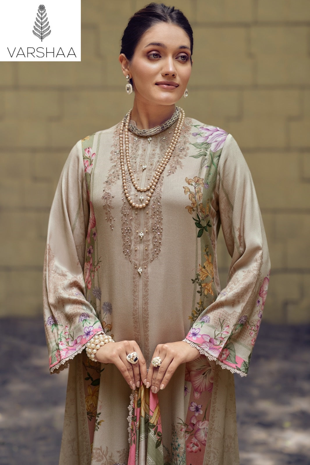 Elisya Varshaa Cord Pashmina Suits Exporter Gujarat