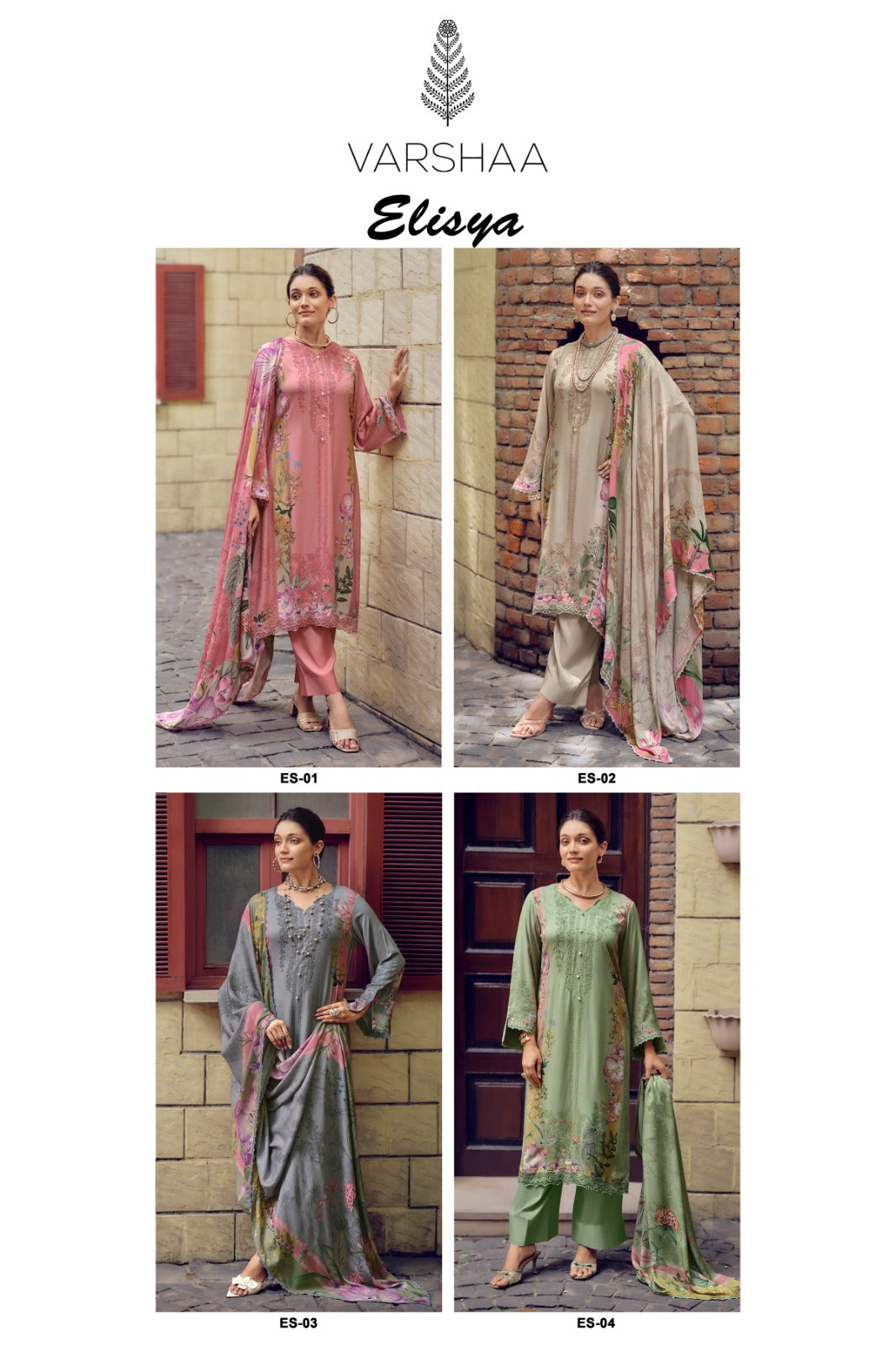 Elisya Varshaa Cord Pashmina Suits Exporter Gujarat