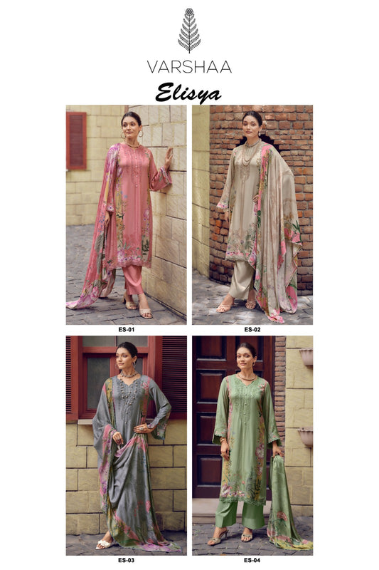 Elisya Varshaa Cord Pashmina Suits Exporter Gujarat