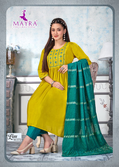 Elite Mayra Roman Silk Readymade Anarkali Suits Exporter Ahmedabad