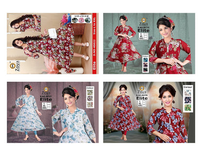 Elite Zoya Georgette Anarkali Kurtis Wholesale Price