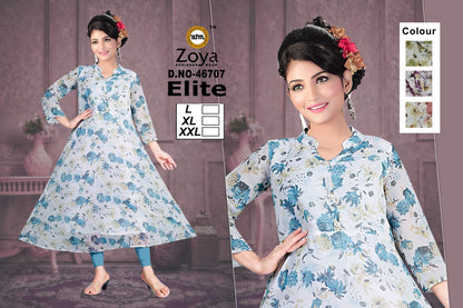 Elite Zoya Georgette Anarkali Kurtis Wholesale Price