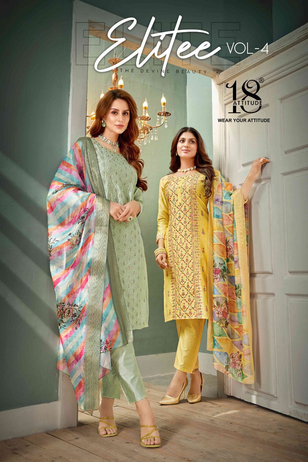 Elitee Vol 4 18 Attitude Bsy Readymade Pant Style Suits