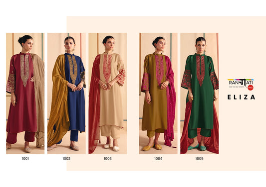 Eliza Rangati Prints Silk Pant Style Suits Wholesale Price