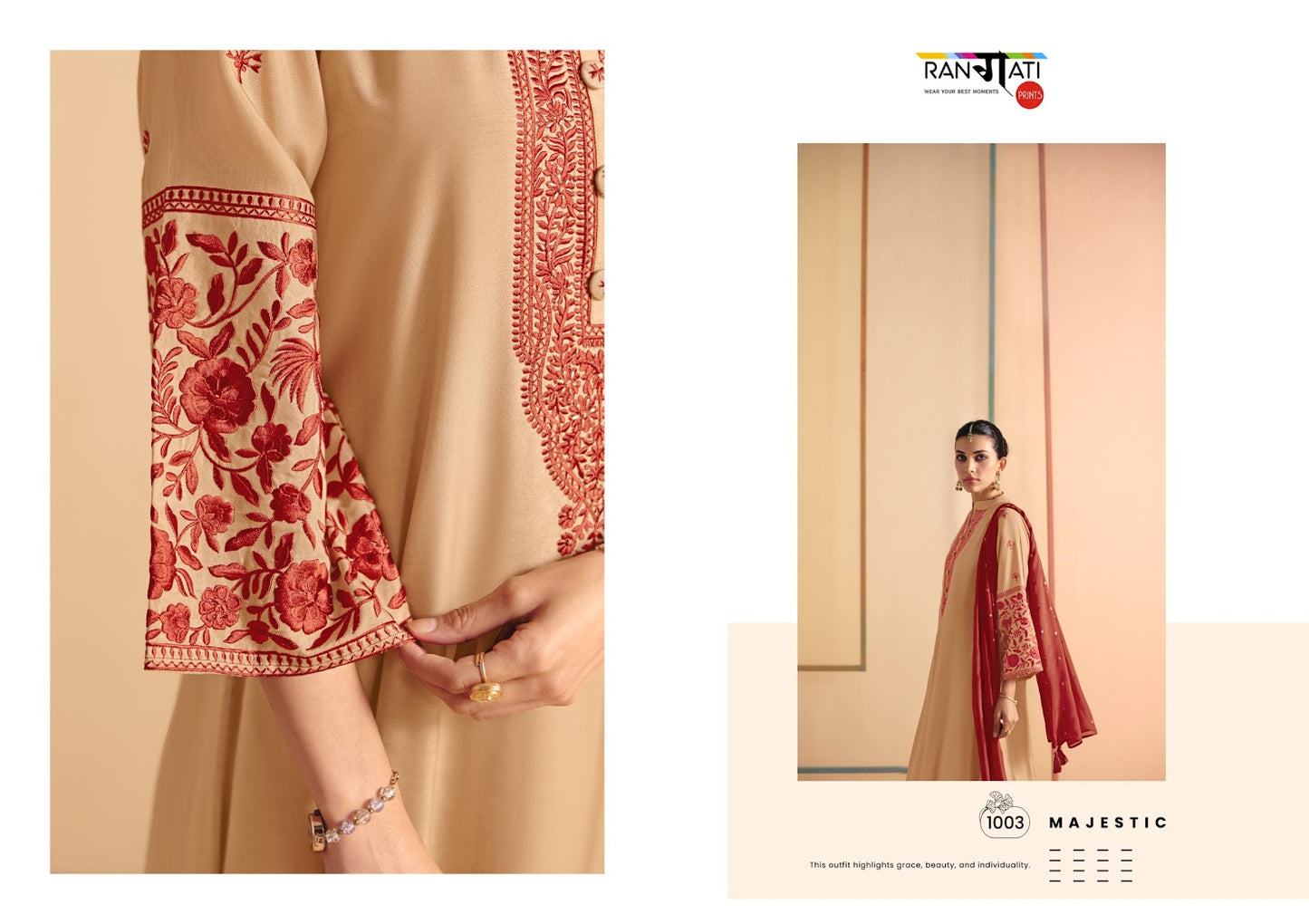 Eliza Rangati Prints Silk Pant Style Suits Wholesale Price