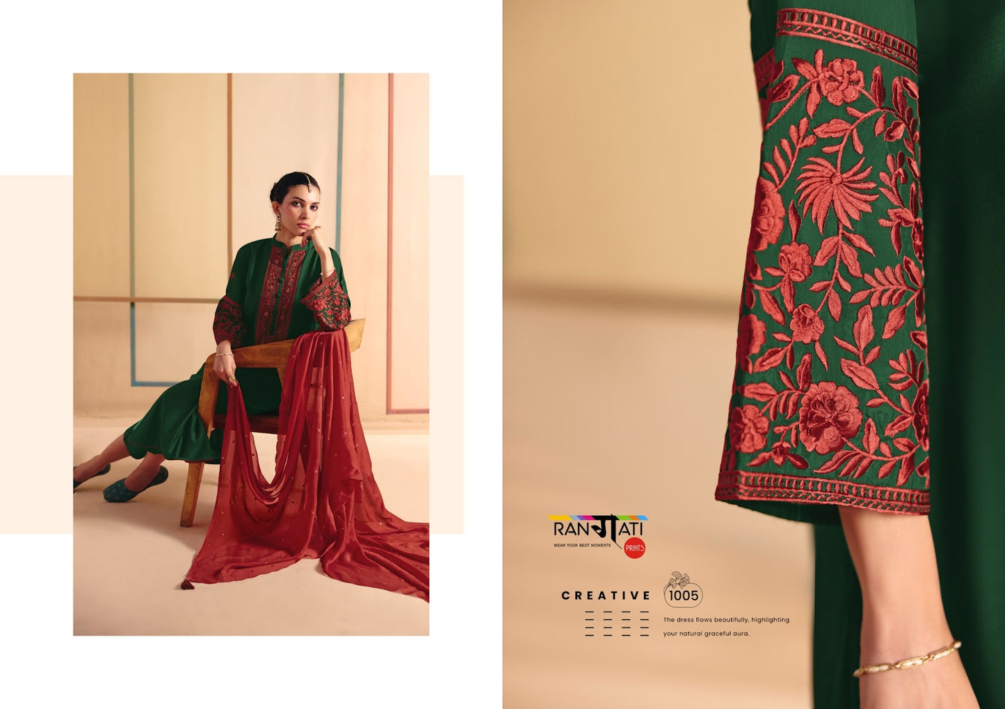 Eliza Rangati Prints Silk Pant Style Suits Wholesale Price