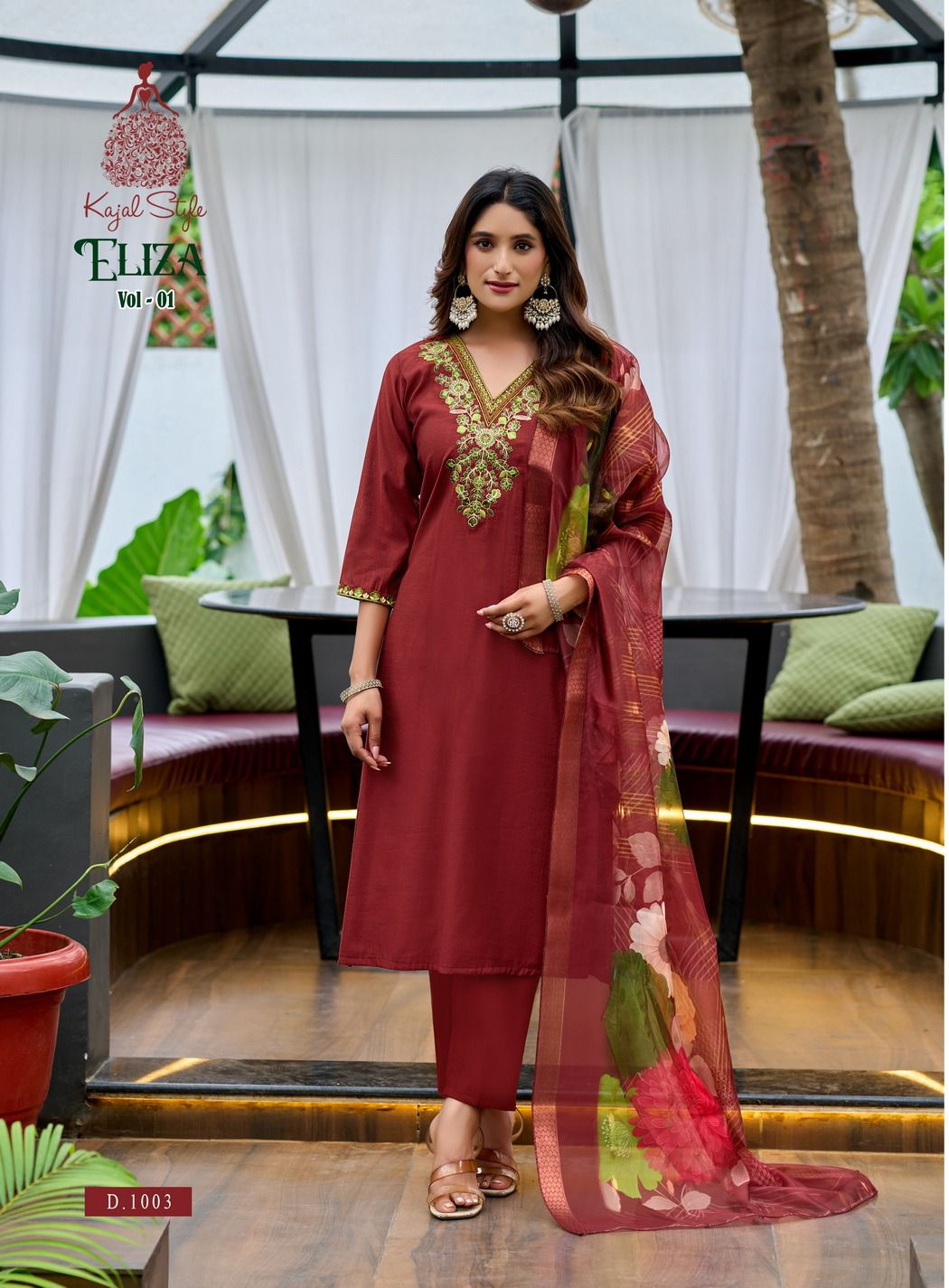 Eliza Vol 1 Kajal Style Vertican Readymade Pant Style Suits Supplier