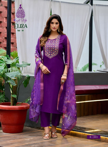 Eliza Vol 1 Kajal Style Vertican Readymade Pant Style Suits Supplier