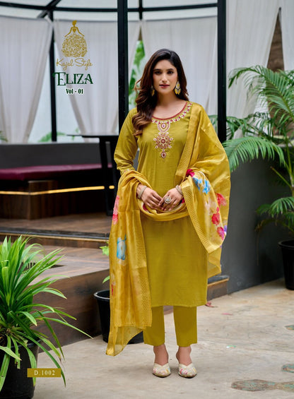 Eliza Vol 1 Kajal Style Vertican Readymade Pant Style Suits Supplier