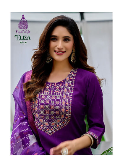 Eliza Vol 1 Kajal Style Vertican Readymade Pant Style Suits Supplier