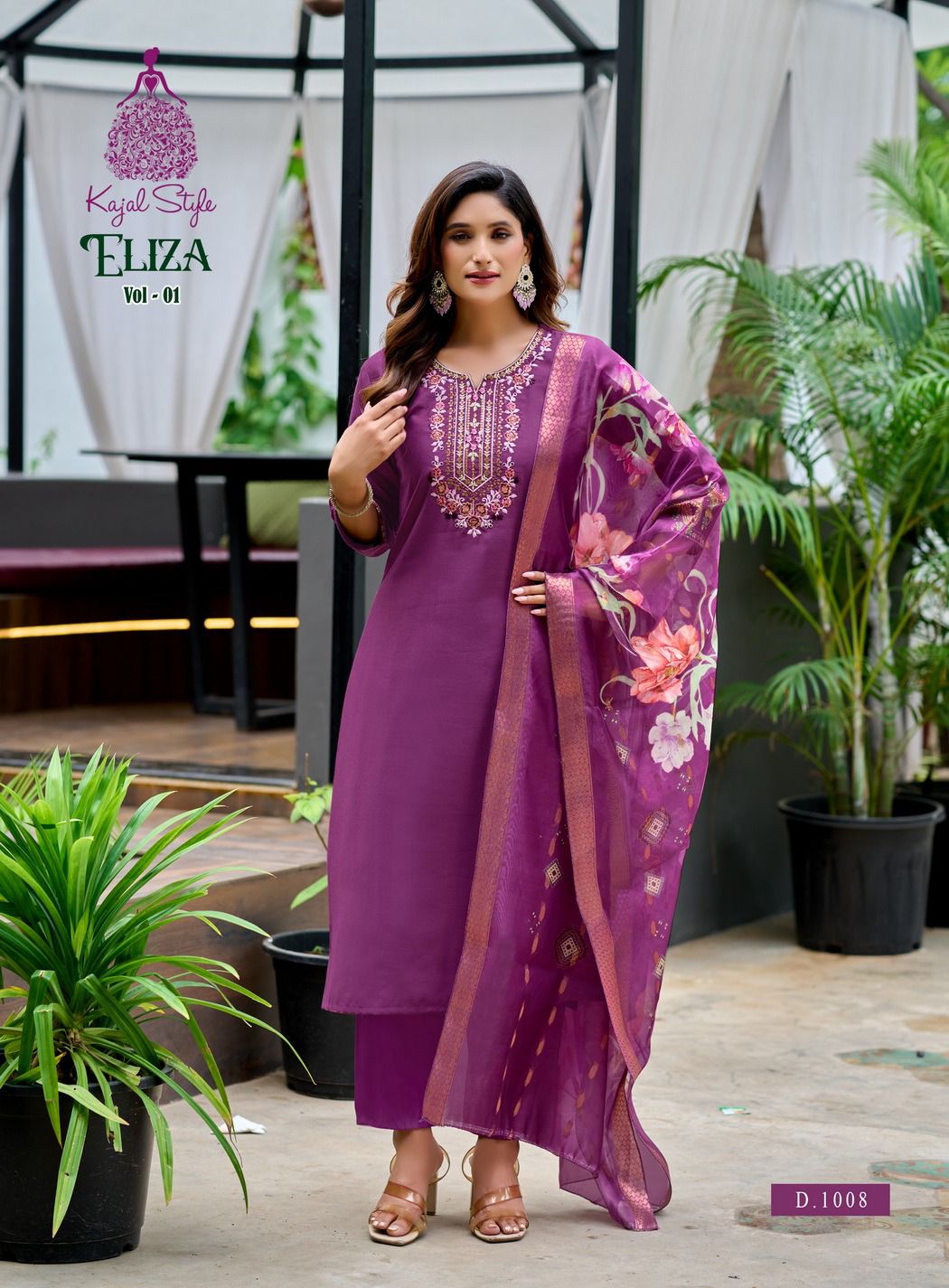 Eliza Vol 1 Kajal Style Vertican Readymade Pant Style Suits Supplier