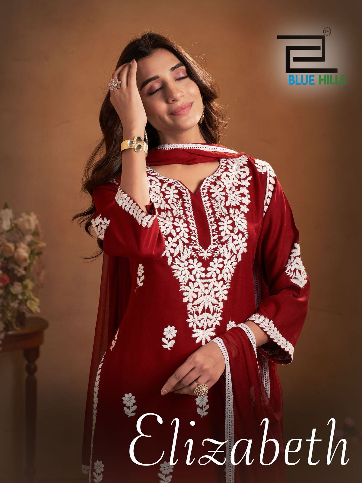 Elizabeth Blue Hills Rayon 14Kg Readymade Suits Wholesaler India