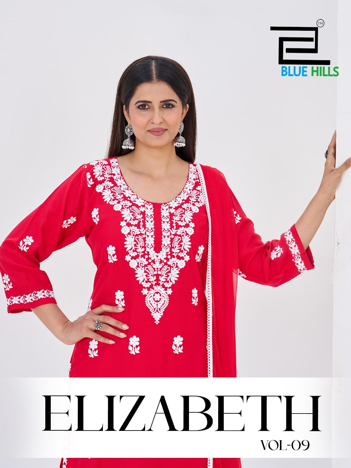 Elizabeth Vol 9 Blue Hills Rayon 14Kg Readymade Pant Style Suits Wholesale Rate