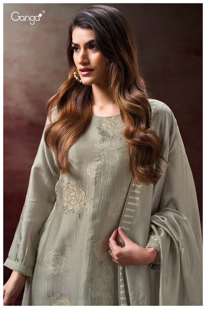 Ellahi 3141 Ganga Bemberg Silk Plazzo Style Suits Supplier Ahmedabad