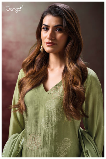 Ellahi 3141 Ganga Bemberg Silk Plazzo Style Suits Supplier Ahmedabad