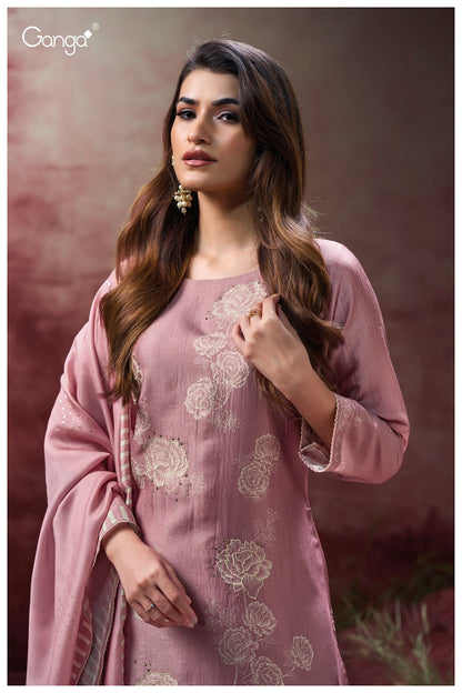 Ellahi 3141 Ganga Bemberg Silk Plazzo Style Suits Supplier Ahmedabad