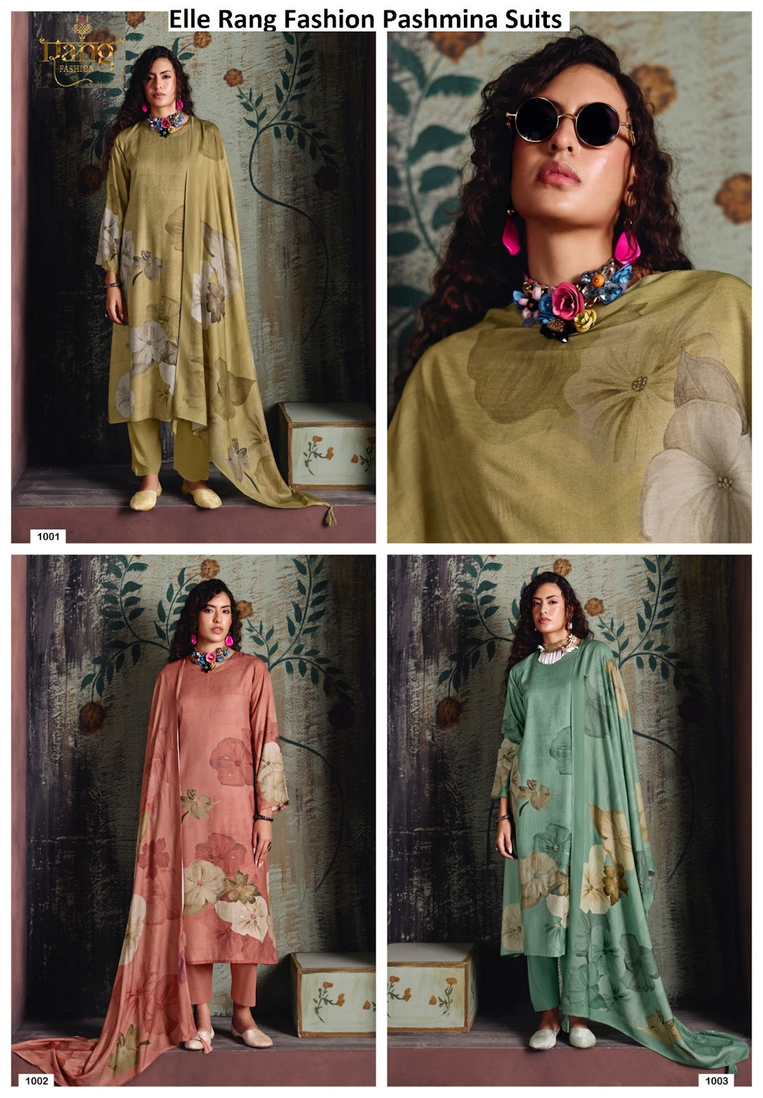 Elle Rang Fashion Shimmer Pashmina Suits Wholesaler
