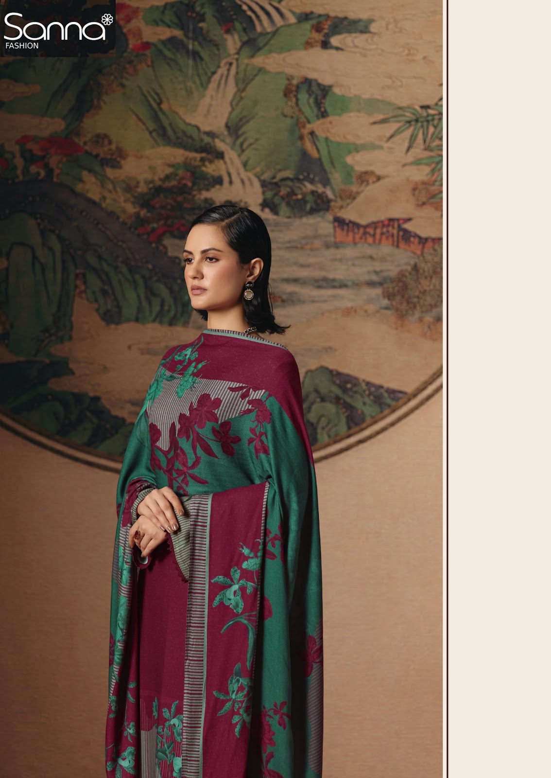 Elle Sanna Fashion Viscose Pashmina Suits Wholesaler Gujarat