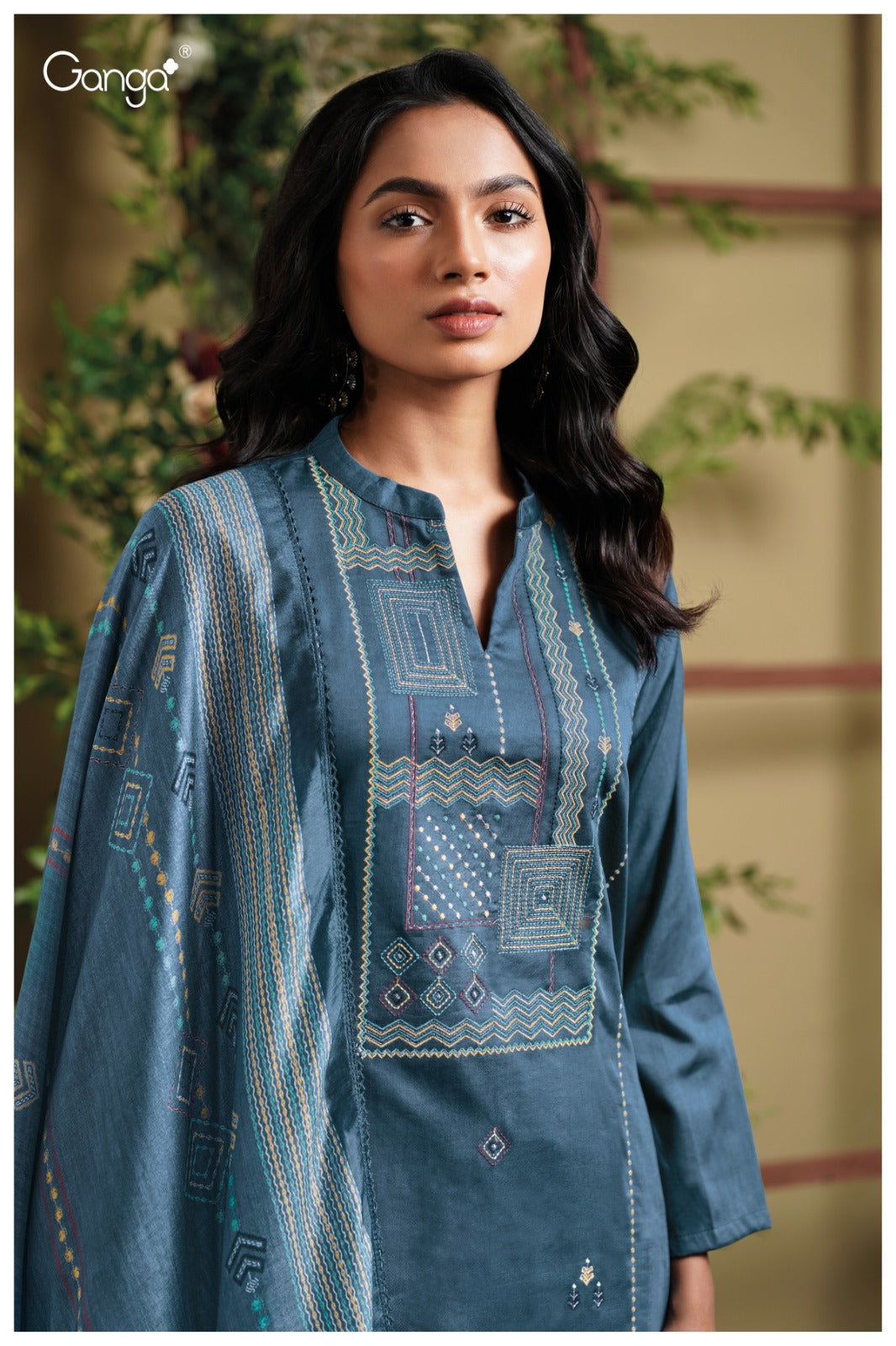 Ellesy 3806 Ganga Premium Cotton Plazzo Style Suits Supplier