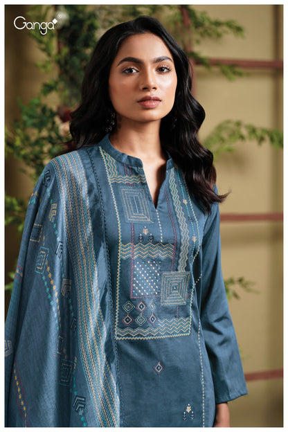 Ellesy 3806 Ganga Premium Cotton Plazzo Style Suits Supplier