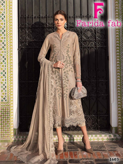 Ellija B Heavy Luxury Lawn Collection Farida Fab Karachi Salwar Suits Manufacturer Gujarat