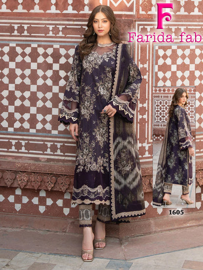Ellija B Heavy Luxury Lawn Collection Farida Fab Karachi Salwar Suits Manufacturer Gujarat