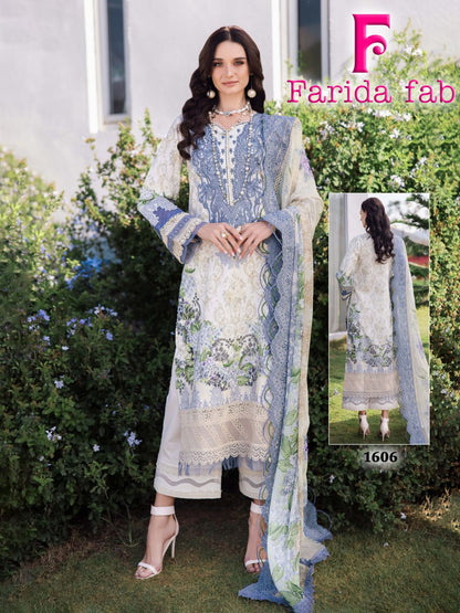 Ellija B Heavy Luxury Lawn Collection Farida Fab Karachi Salwar Suits Manufacturer Gujarat