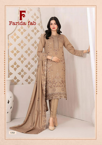 Ellija B Vol 17 Farida Fab Lawn Cotton Karachi Salwar Suits Exporter