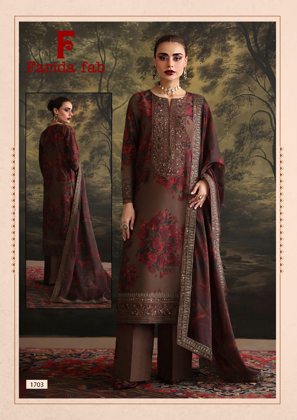 Ellija B Vol 17 Farida Fab Lawn Cotton Karachi Salwar Suits Exporter