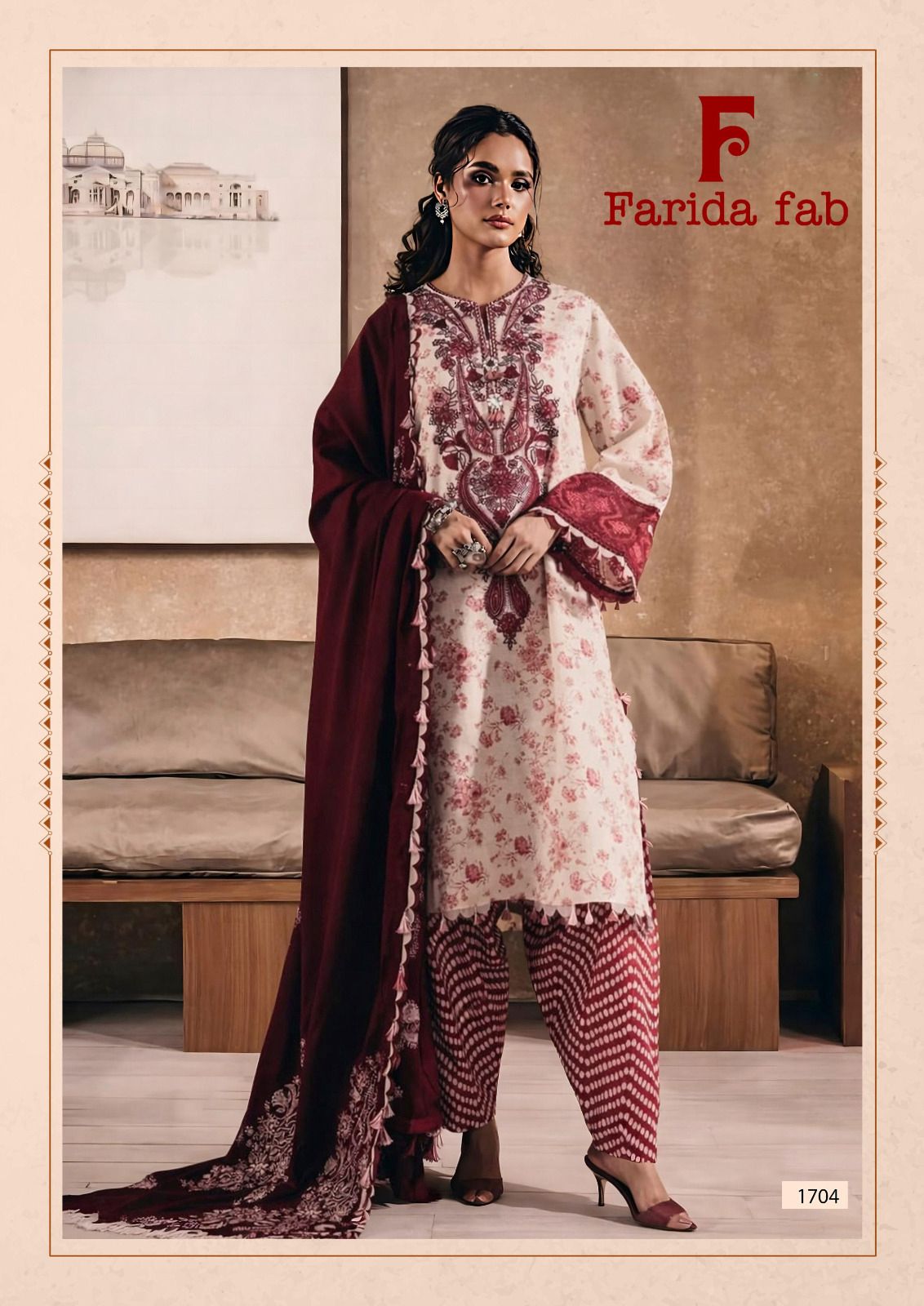 Ellija B Vol 17 Farida Fab Lawn Cotton Karachi Salwar Suits Exporter