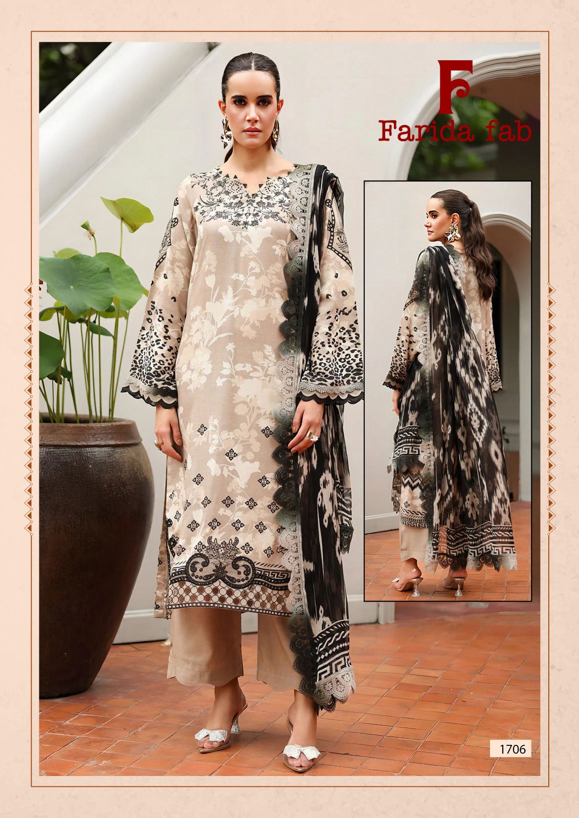 Ellija B Vol 17 Farida Fab Lawn Cotton Karachi Salwar Suits Exporter