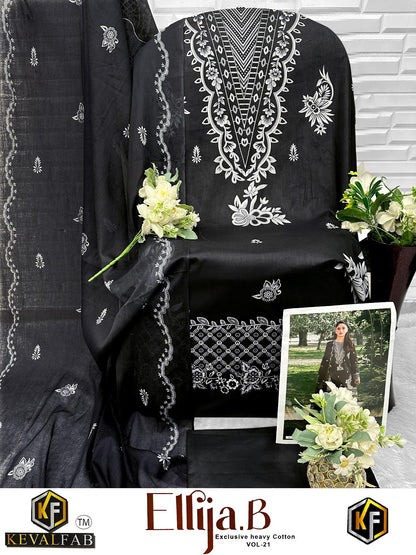 Ellija B Vol 21 Keval Fab Mix Cotton Karachi Salwar Suits Wholesale Rate
