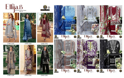 Ellija B Vol 21 Keval Fab Mix Cotton Karachi Salwar Suits Wholesale Rate