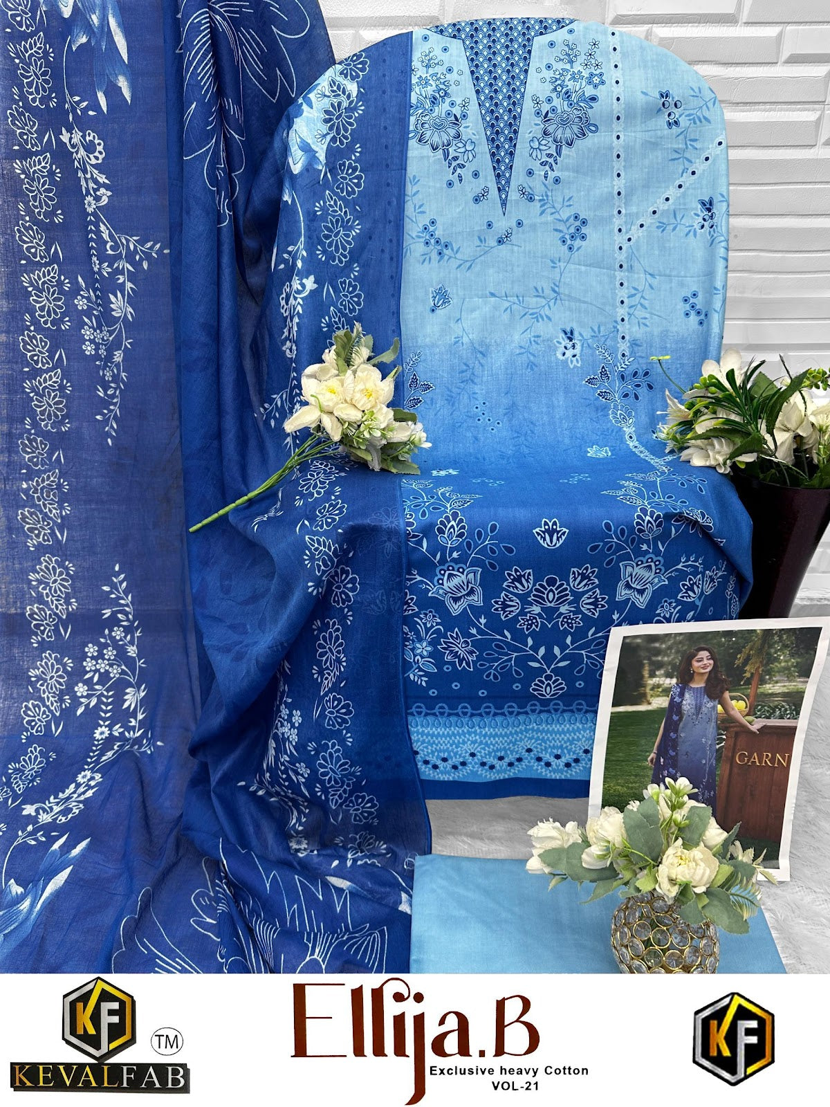 Ellija B Vol 21 Keval Fab Mix Cotton Karachi Salwar Suits Wholesale Rate