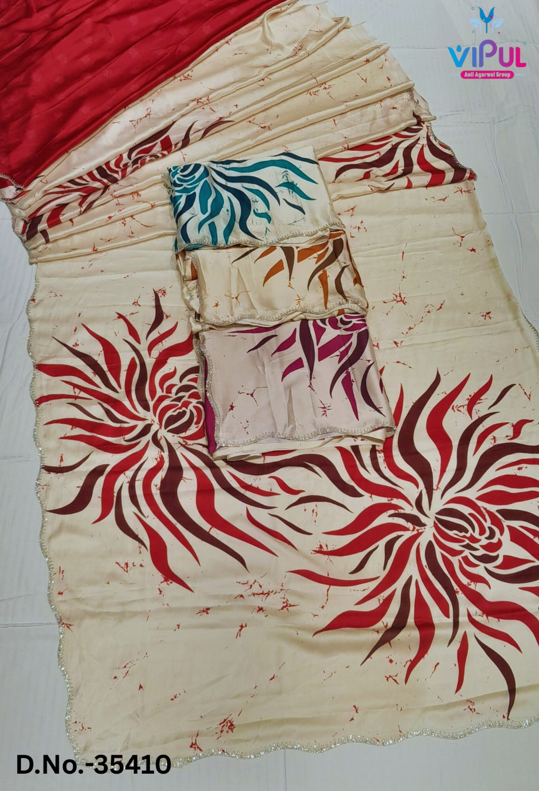 Elliza Vipul Soft Satin Sarees Supplier Gujarat