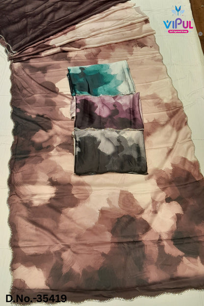 Elliza Vipul Soft Satin Sarees Supplier Gujarat