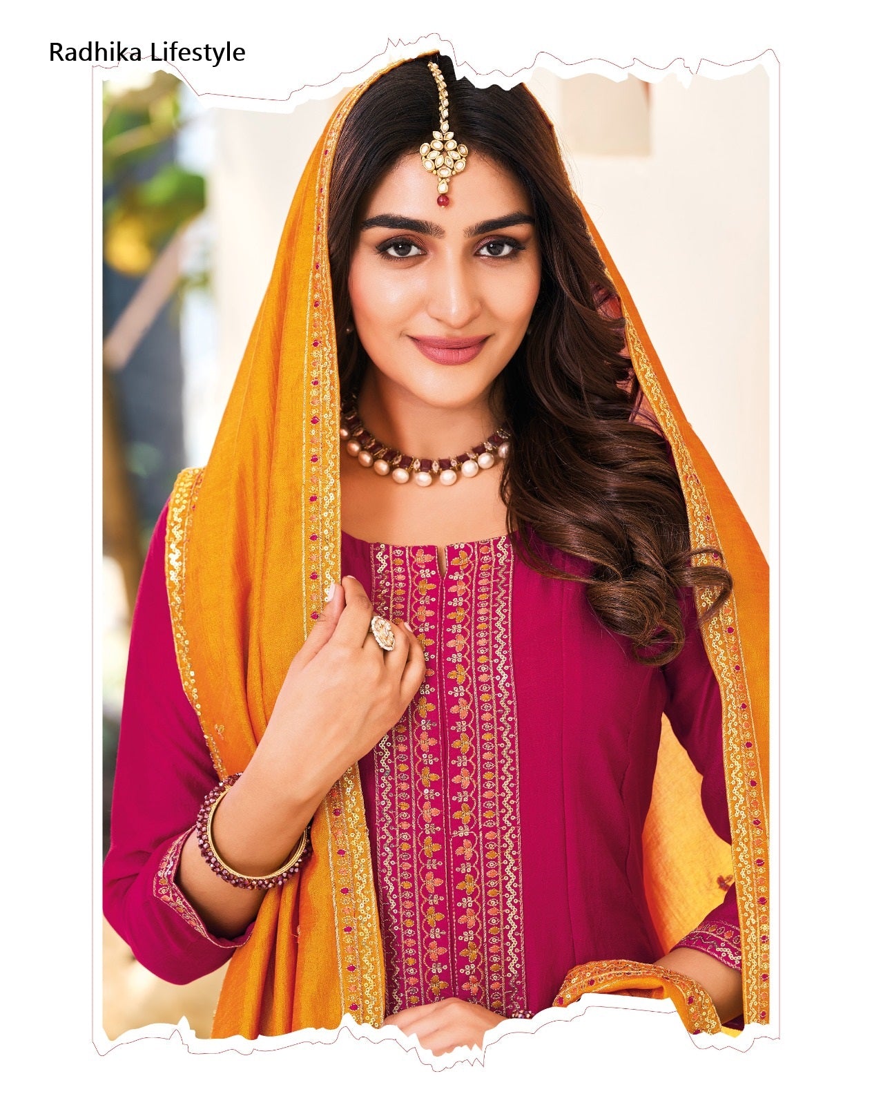 Elliza Vol 1 Radhika Lifestyle Vichitra Silk Readymade Anarkali Suits Manufacturer Gujarat