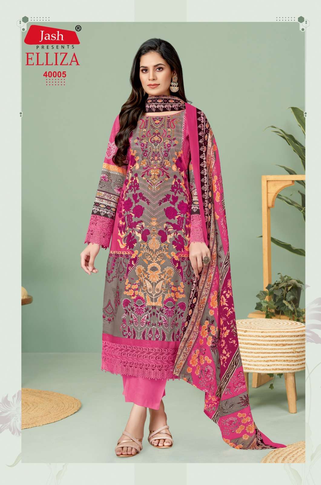 Elliza Vol 40 Jash Cotton Karachi Salwar Suits Manufacturer Ahmedabad