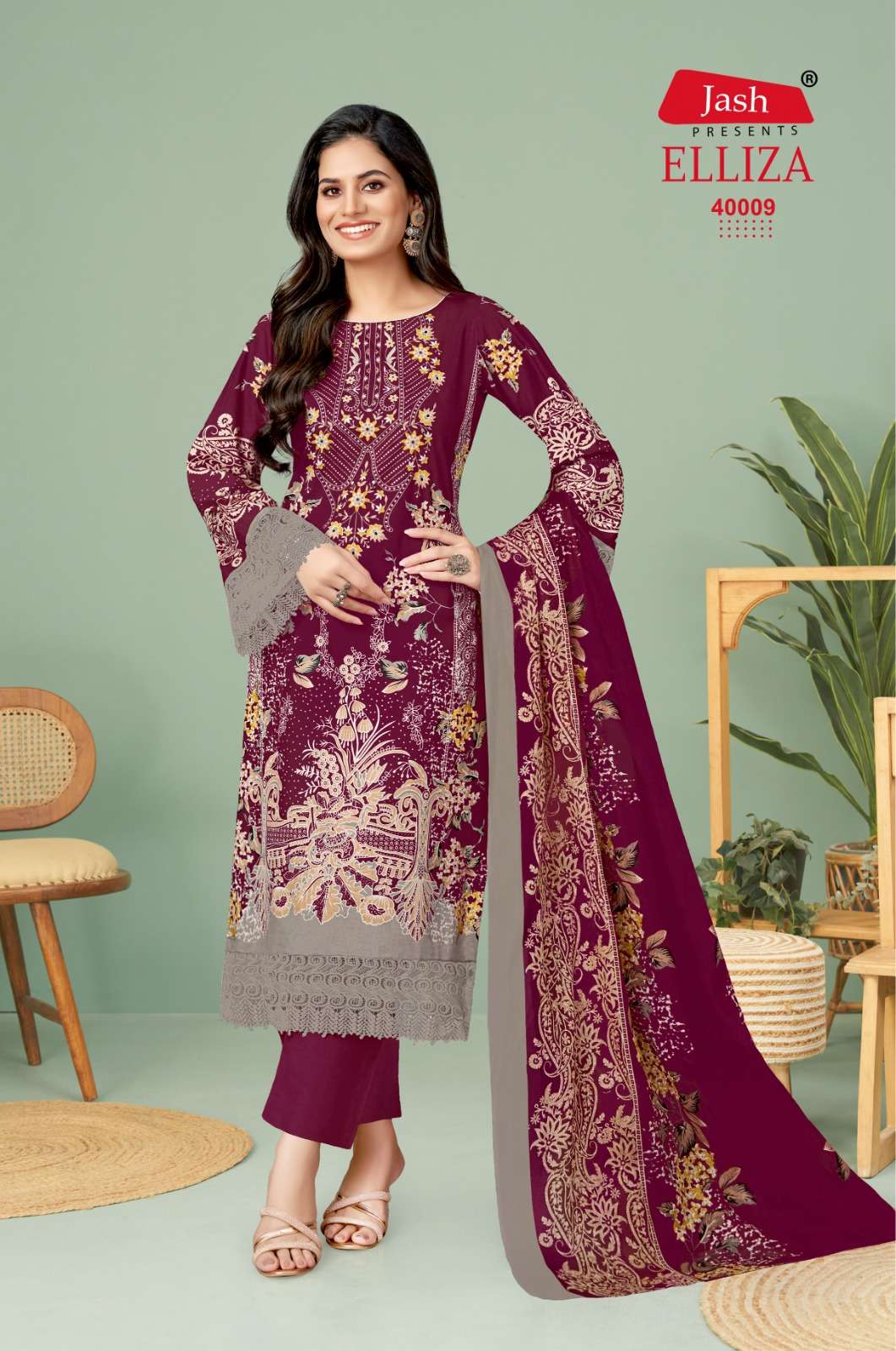 Elliza Vol 40 Jash Cotton Karachi Salwar Suits Manufacturer Ahmedabad