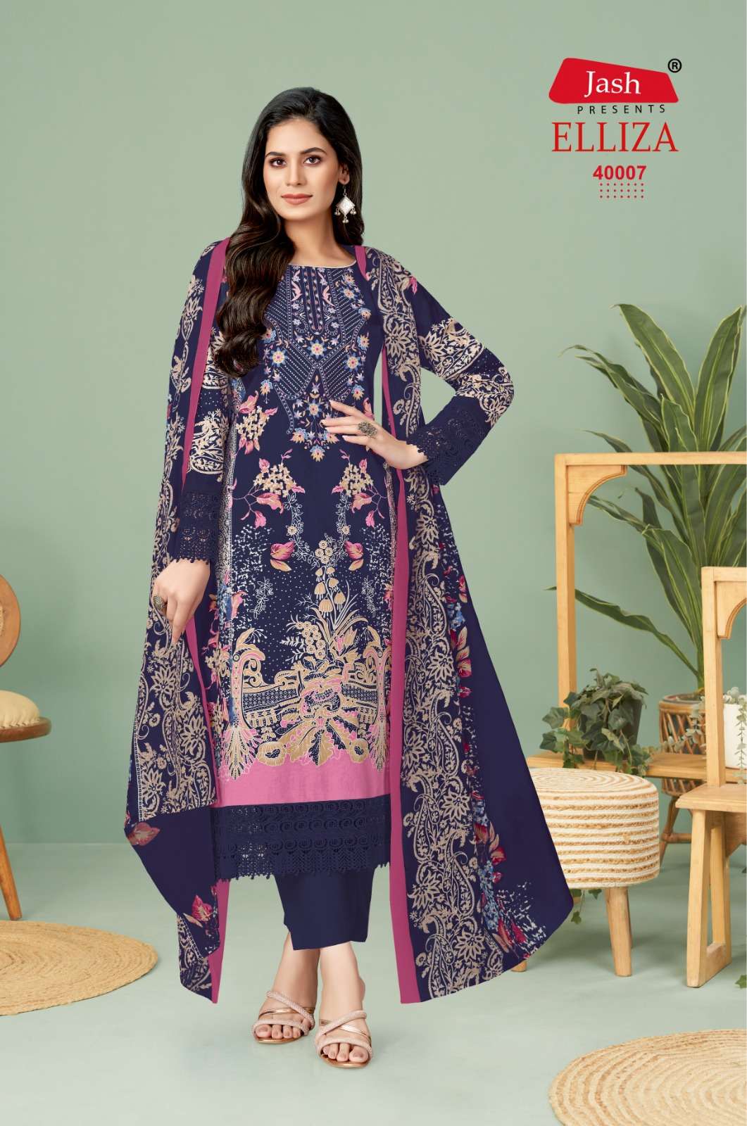 Elliza Vol 40 Jash Cotton Karachi Salwar Suits Manufacturer Ahmedabad