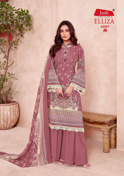 Elliza Vol 42 Lawn Collection Jash Cotton Karachi Salwar Suits Wholesale Price