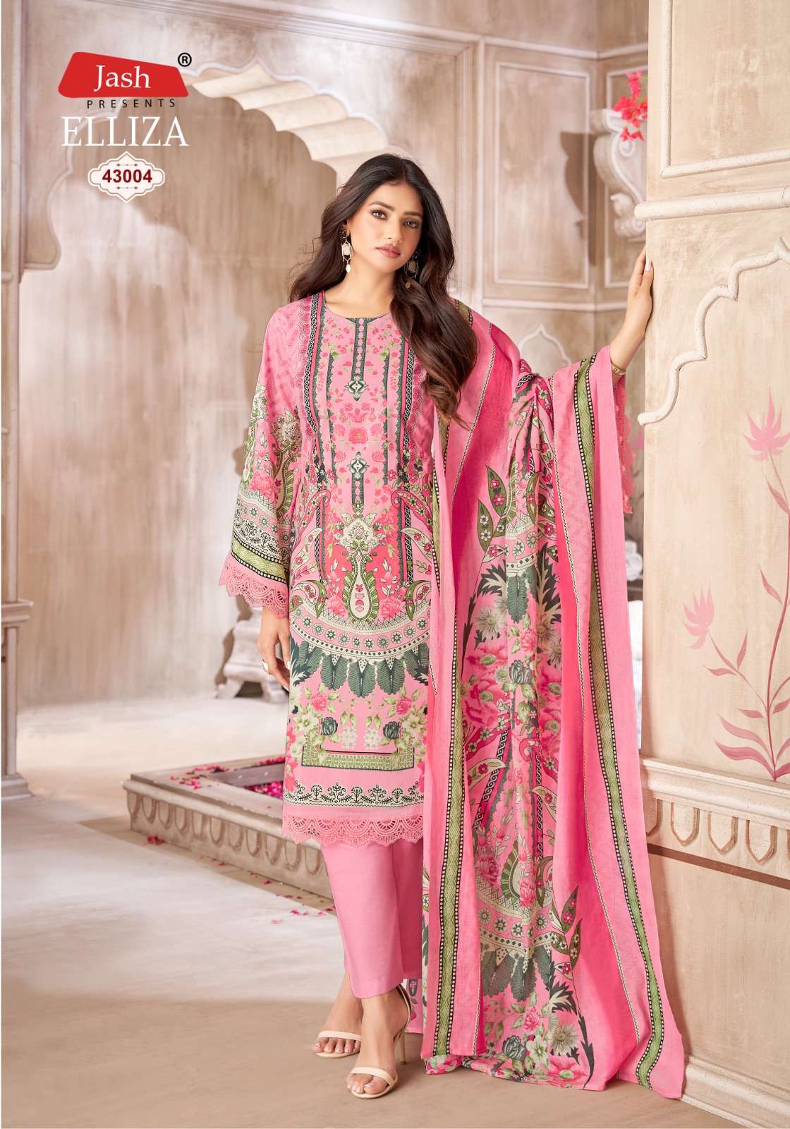 Elliza Vol 43 Lawn Collection Jash Cotton Karachi Salwar Suits Manufacturer Gujarat