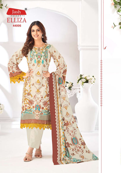 एलिज़ा वॉल्यूम 44 जैश कॉटन कराची सलवार सूट निर्यातक गुजरात