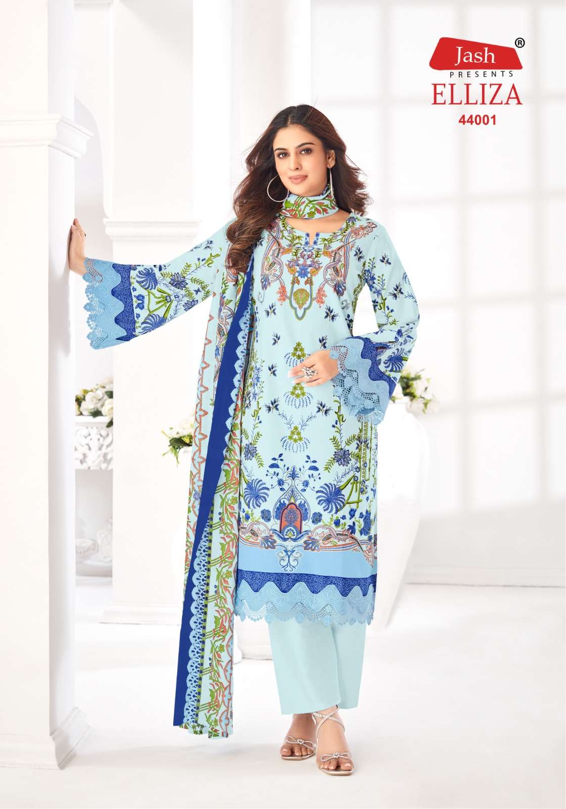 एलिज़ा वॉल्यूम 44 जैश कॉटन कराची सलवार सूट निर्यातक गुजरात