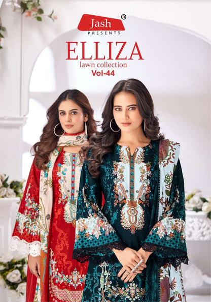 एलिज़ा वॉल्यूम 44 जैश कॉटन कराची सलवार सूट निर्यातक गुजरात
