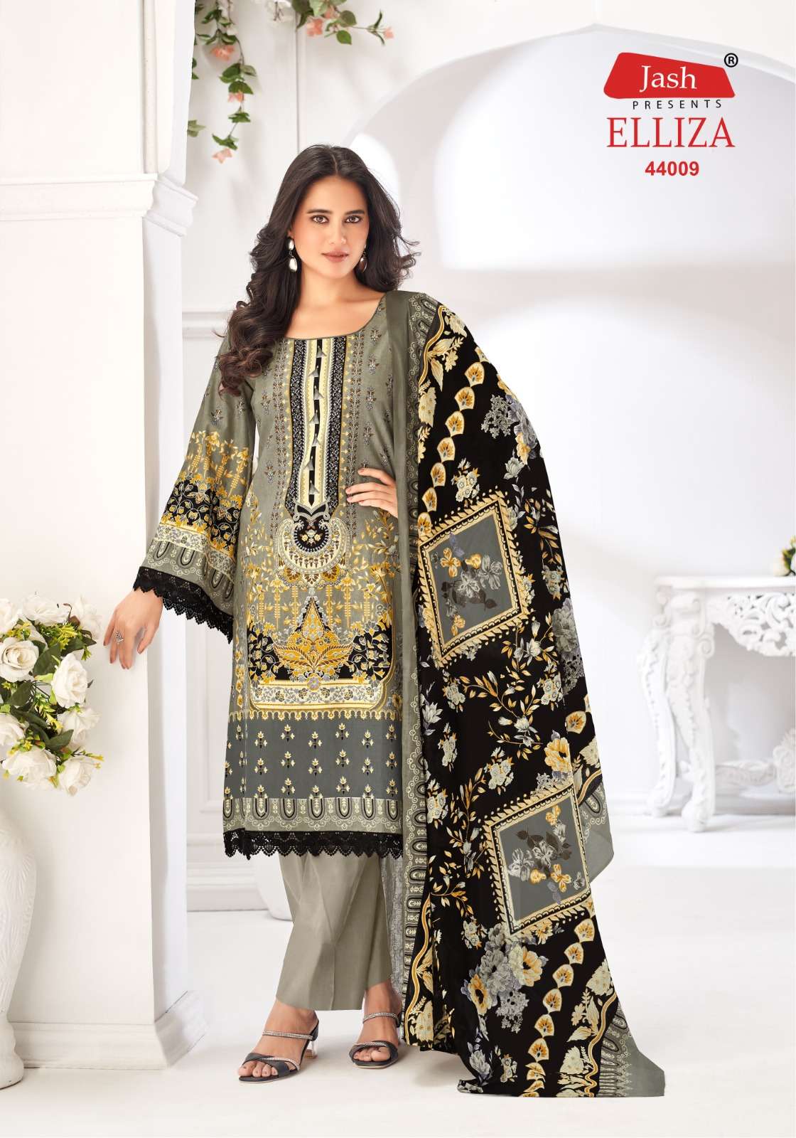 एलिज़ा वॉल्यूम 44 जैश कॉटन कराची सलवार सूट निर्यातक गुजरात